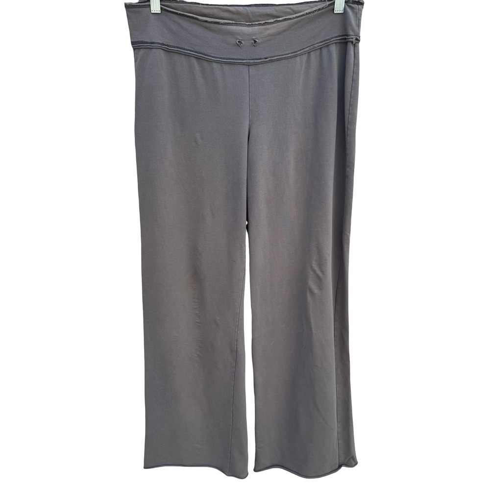 American Buddha Womens Gray Wide Leg Yoga Lounge Pants Large Athleisure Lounge